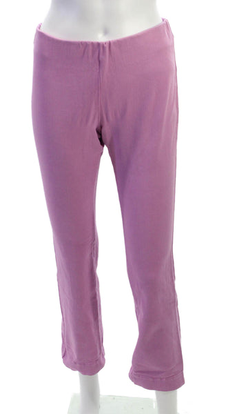 Ann Mashburn Womens Ankle Pants Purple Cotton Pull On Size XS