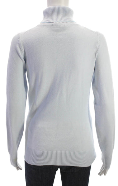 French Connection Womens Blue Turtleneck Pullover Long Sleeve Size S