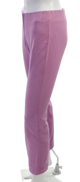Ann Mashburn Womens Ankle Pants Purple Cotton Pull On Size XS