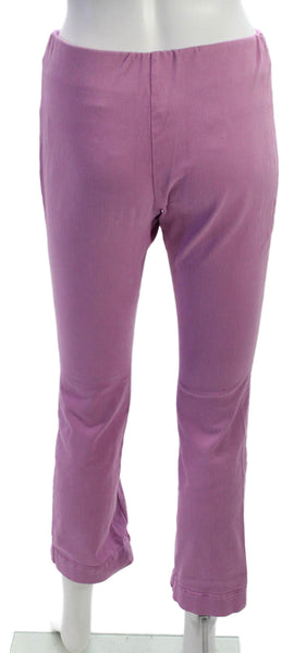 Ann Mashburn Womens Ankle Pants Purple Cotton Pull On Size XS
