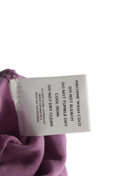Ann Mashburn Womens Ankle Pants Purple Cotton Pull On Size XS