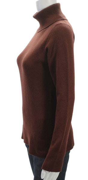 French Connection Women Brown Turtleneck Sweater Long Sleeve Size M