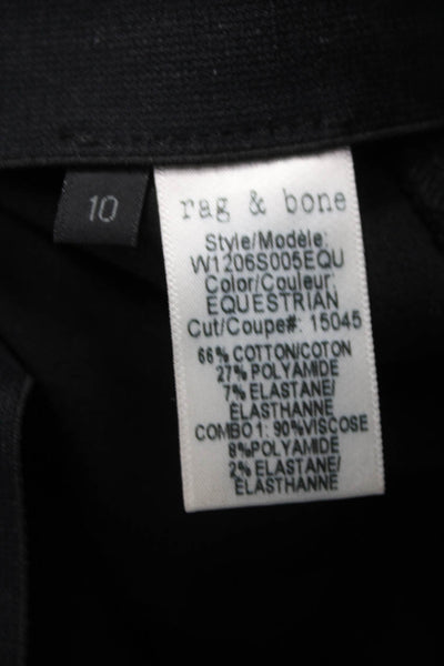 Rag & Bone Women Ankle Leggings Black Cotton Size 10