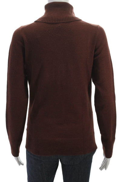 French Connection Women Brown Turtleneck Sweater Long Sleeve Size M