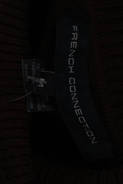 French Connection Women Brown Turtleneck Sweater Long Sleeve Size M
