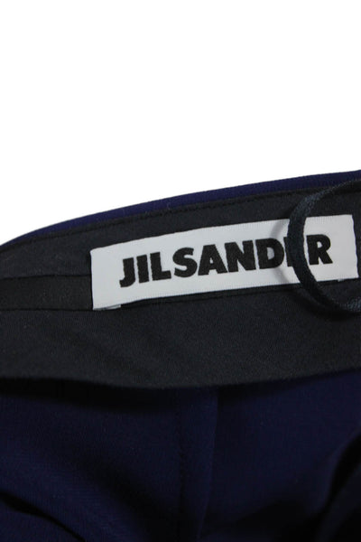 Jil Sander Womens Viscose Dress Pants Blue Size 34