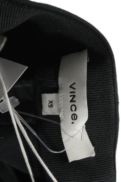 Vince Women Dress Pants Black Cotton Zip Inseam 28 Size XS