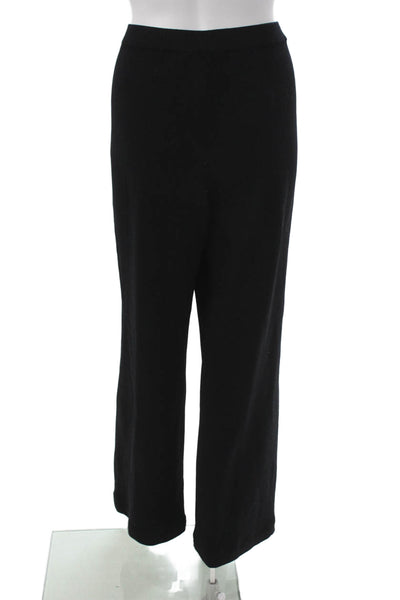 St. John Basics Womens Dress Pants Black Wool Size 8