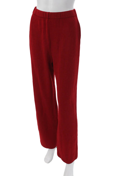 St. John Collection By Marie Gray Womens Dress Pants Red Wool Pull On Size 6