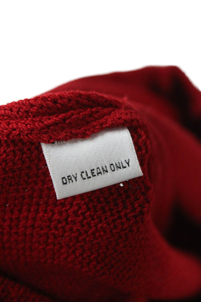 St. John Collection By Marie Gray Womens Dress Pants Red Wool Pull On Size 6