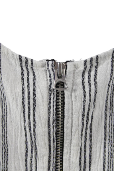 Rag & Bone Womens White Striped Cotton Scoop Neck Sleeveless Basic Tank Size M
