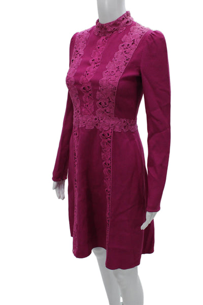 Giambattista Valli Women Sheath Dress Pink Viscose Longsleeve Size 40