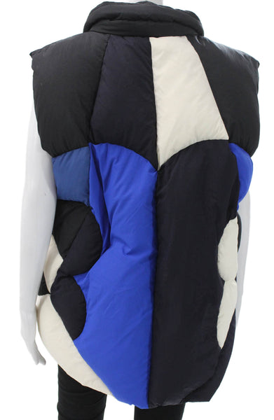 Tory Burch Women Puffer Jacket Multicolor Nylon Sleeveless Size XL