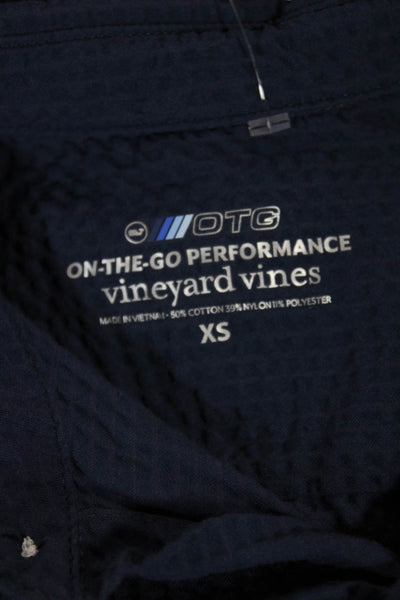 Vineyard Vines Mens Pocketed Short Sleeve Button Down Shirt Blue Size XS
