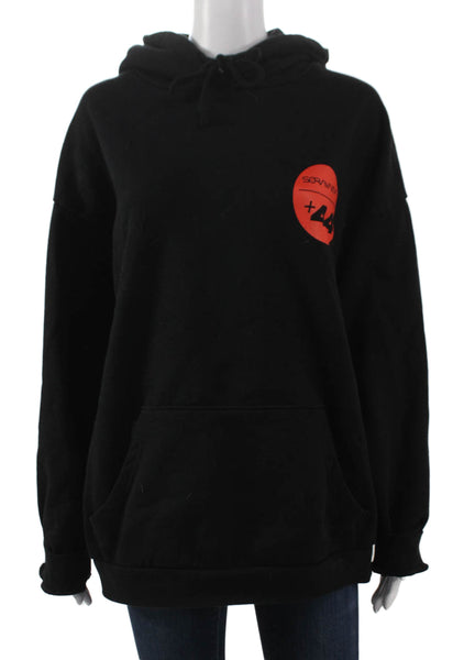 Sorayama +44 Womens Black Floral Cotton Blend Hoodie Size XS