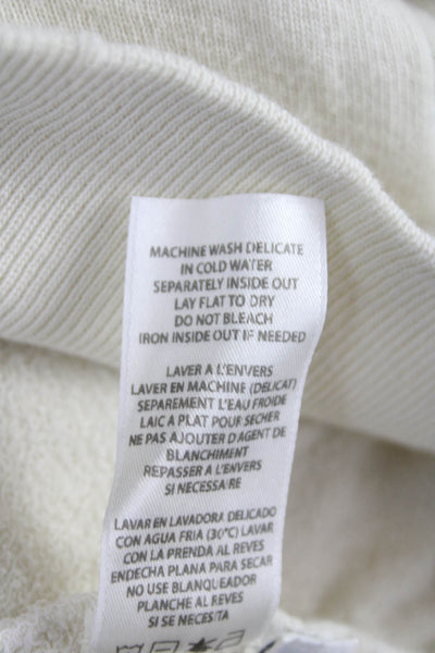 Philanthropy Women White Pullover Sweatshirt Crew Neck Long Sleeve Size L