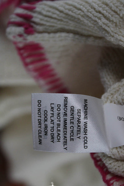 Johnnie-o Unisex Pullover Sweater Ivory Cotton Crew Neck Long Sleeve Size L