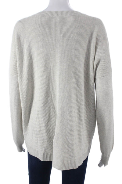 Lilla P Women Pullover V-Neck Cotton Gray Long Sleeve Size XL