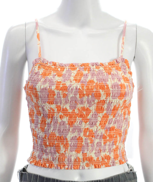 Birds of Paradis Women Camisole Multicolor Cotton Square Neck Size S