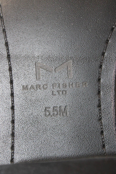 Marc Fisher Womens Leather Yale Bootie Shoes Black Size 5.5M