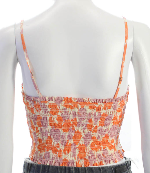 Birds of Paradis Women Camisole Multicolor Cotton Square Neck Size S