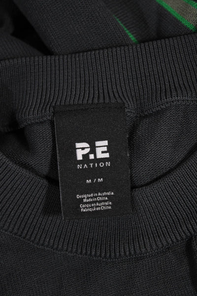PE Nation Womens Pullover Sweatshirt Gray Viscose Long Sleeve Size M