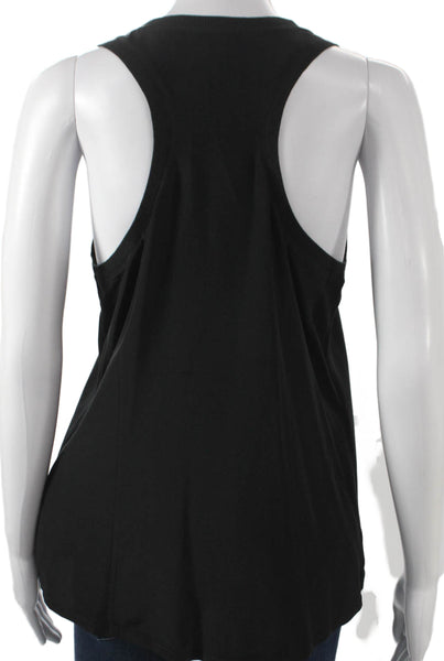 Joie Womens Silk Scoop Neck Sleeveless Basic Tank Black Size M