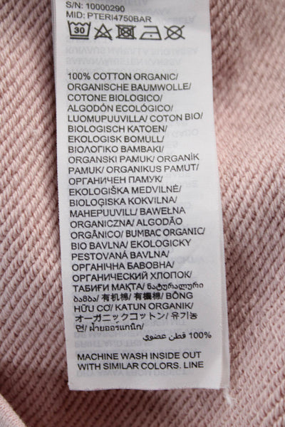 Pangaia Women Pullover Hoodie Pink Colorblock Viscose Long Sleeve Size M