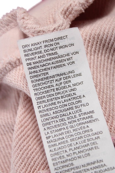 Pangaia Women Pullover Hoodie Pink Colorblock Viscose Long Sleeve Size M