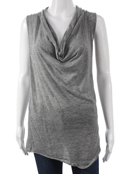 Helmut Lang Womens Sleeveless Cowl Neck Tunic Gray Size S