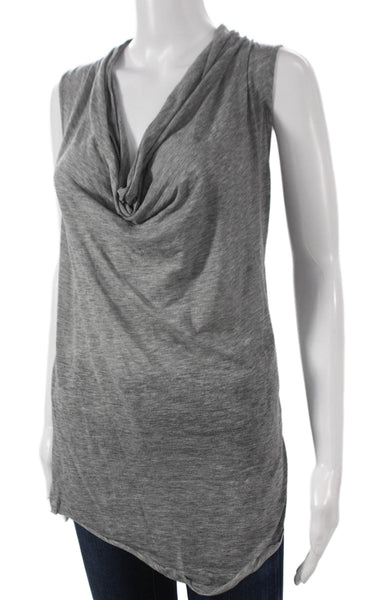 Helmut Lang Womens Sleeveless Cowl Neck Tunic Gray Size S