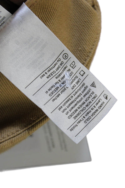Vince Womens Cropped Pants Brown Cotton Button Size 8
