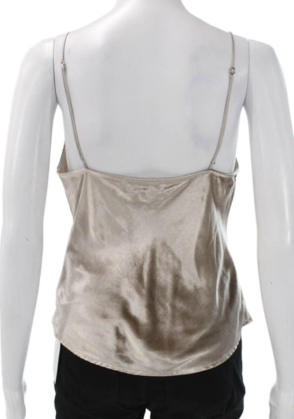 Fleur du Mal Women Black Velvet Camisole Round Neck Size S