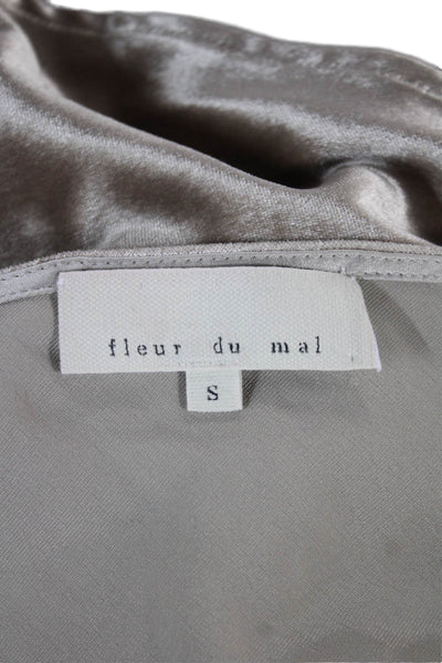 Fleur du Mal Women Black Velvet Camisole Round Neck Size S