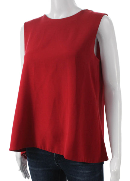 Carolina Herrera Womens Velvet Sleeveless Tank Gray Size 6