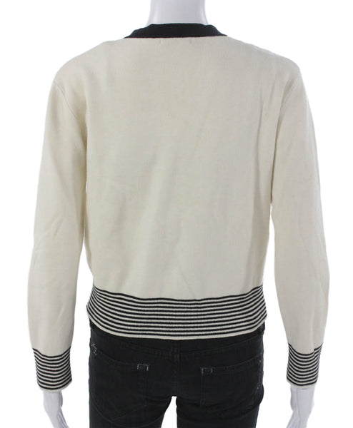 Massimo Dutti Women Herringbone Collared Sweater Gray Size S