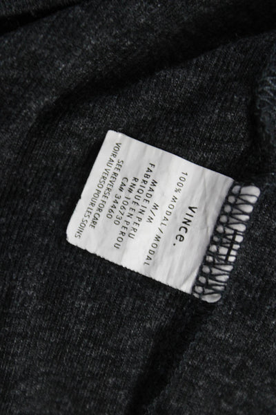 Vince Womens Basic Modal Long Sleeve T-Shirt Gray Size M