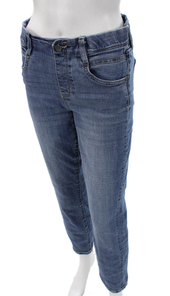 Liverpool Los Angeles Womens Skinny Jeans Blue High Rise Button Size 4