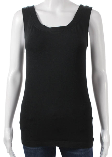 Wolford Women Basic Sleeveless Scoop Neck Black Tank Size M