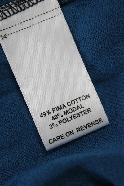 Billy Reid Mens Long Sleeve Pima Cotton Black Round Neck Shirt Size XL