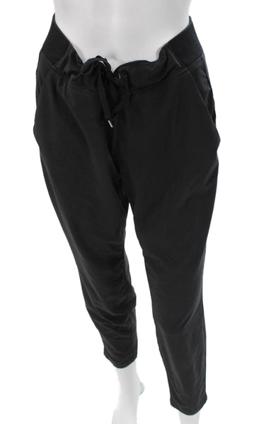 Athleta Women Jogger Pants Black Drawstring Polyester Blend Size 4