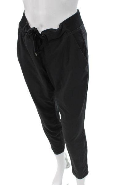 Athleta Women Jogger Pants Black Drawstring Polyester Blend Size 4
