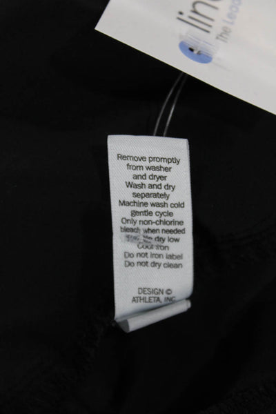 Athleta Women Jogger Pants Black Drawstring Polyester Blend Size 4