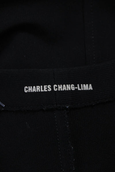 Charles Chang-Lima Women Black Viscose V-Neck Sleeveless Blouse Size 8