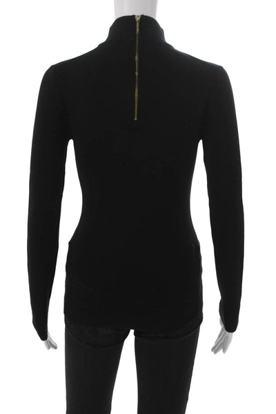 Michael Michael Kors Womens Black High Neck Pullover Long Sleeve Size XS