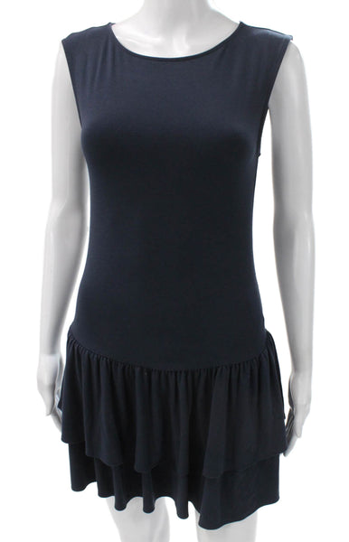 Wilfred Women Mini Dress Black Sleeveless Round Neck Acrylic Pullover Size S