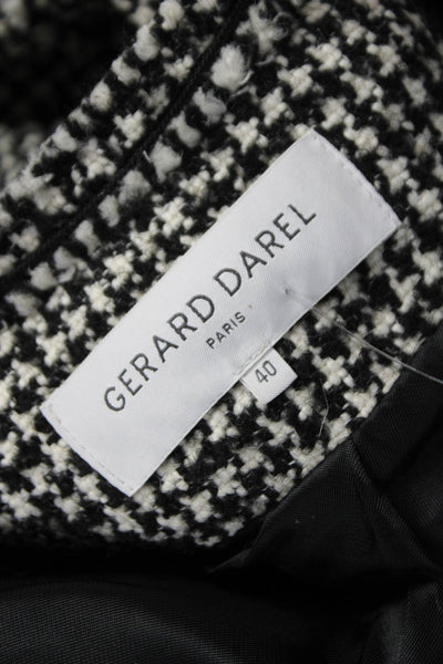 Gerard Darel Women Cropped Linen V-Neck Tie Long Sleeve Blouse White Size 40