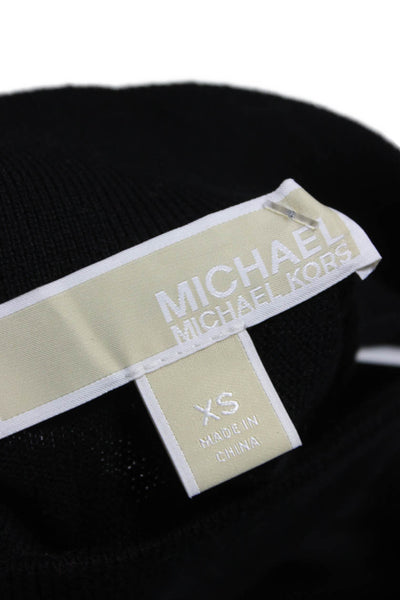 Michael Michael Kors Womens Black High Neck Pullover Long Sleeve Size XS