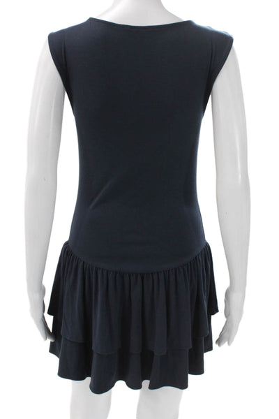 Wilfred Women Mini Dress Black Sleeveless Round Neck Acrylic Pullover Size S