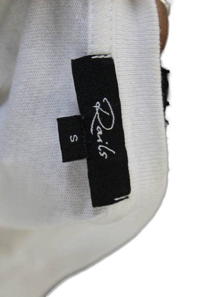 Rails Womens Basic White Cotton Crew Neck Short Sleeve T-Shirt Size S